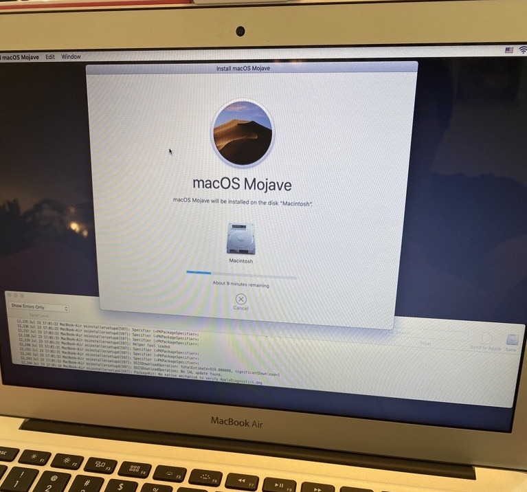 mac os for new ssd install